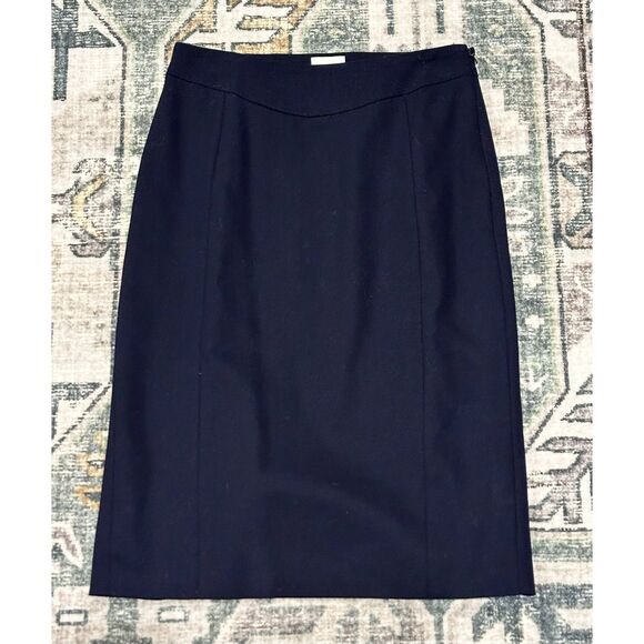 Reiss Navy Back Pleated Pencil Skirt - Picture 1 of 6
